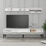 Hanah Home Lyon 2 Mueble de TV Blanco y Negro